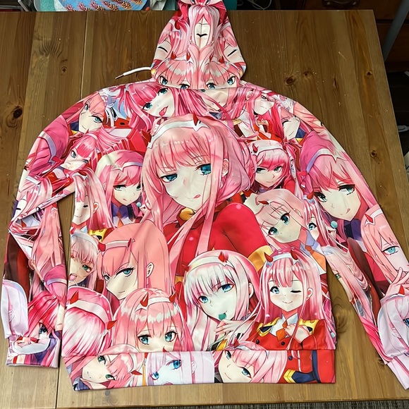 Anime Hoodie. Zero Two from Darling in the Franxx. - Picture 2 of 4